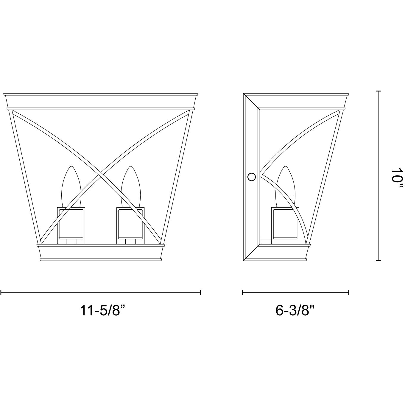 Lattice Wall/Vanity Light Wall Light in Vintage Brass