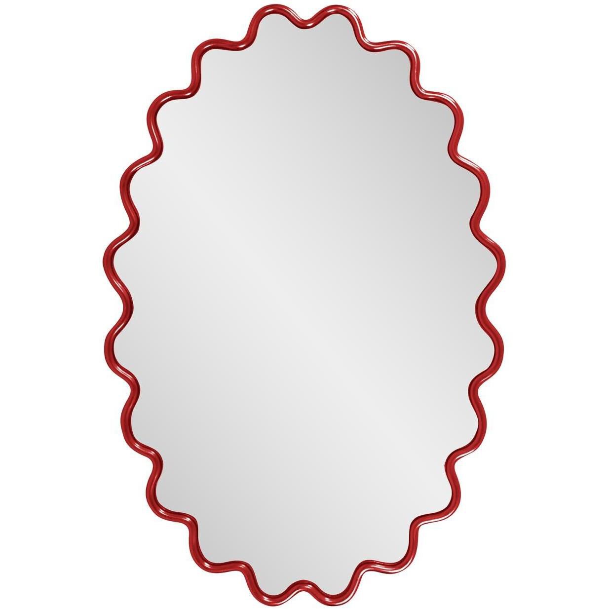 Cloud 36 X 24 inch Red Mirror