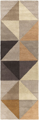 Kennedy 96 X 30 inch Medium Gray Rug in 2.5 x 8, Runner