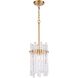 Icicles 1 Light 9 inch Natural Brass Pendant Ceiling Light, Converts to Semi Flush