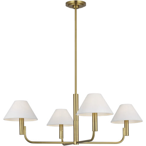 Sean Lavin Colfax 4 Light 34.5 inch Burnished Brass Chandelier Ceiling Light