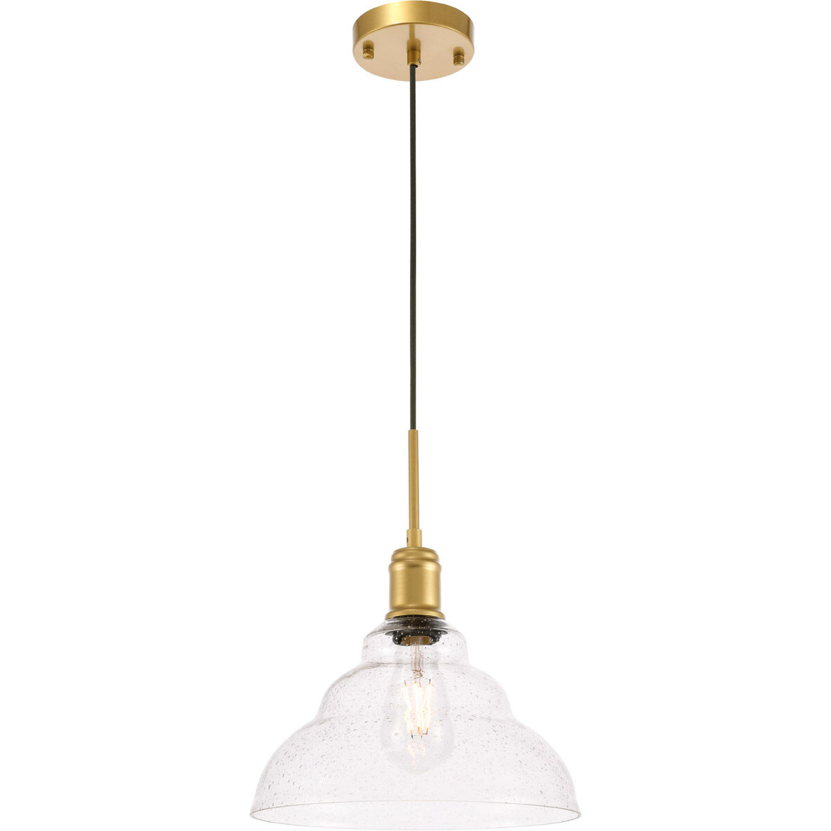 Gil 1 Light 11 inch Brass Pendant Ceiling Light
