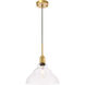 Gil 1 Light 11 inch Brass Pendant Ceiling Light