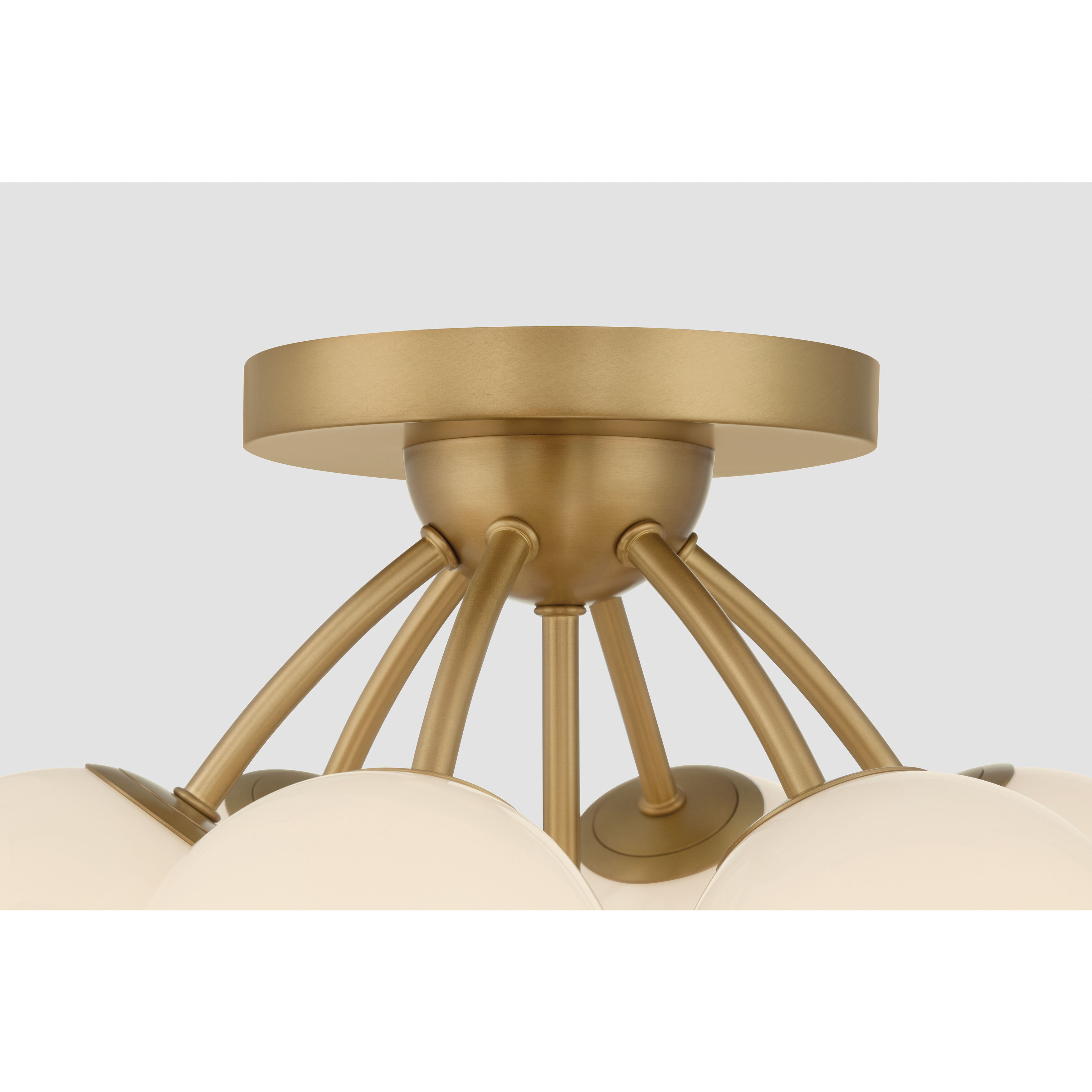 Lunara 7 Light 18.25 inch Legacy Brass Semi-Flush Mount Ceiling Light