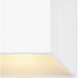 Nuvi 12v 1.40 watt Matte White Landscape Deck Sconce, Square