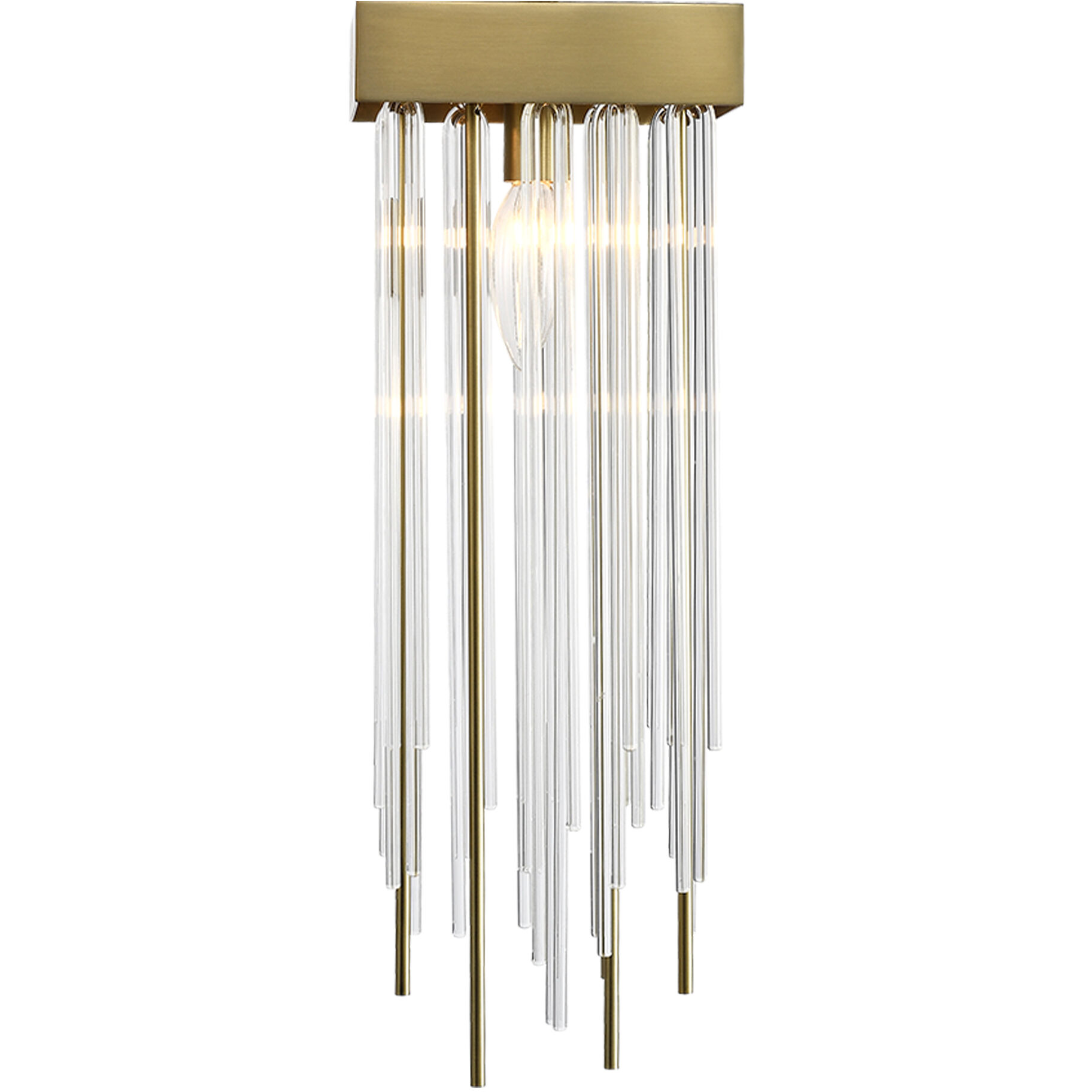 Waterfall 1 Light 5.88 inch Aged Brass Mini Pendant Ceiling Light