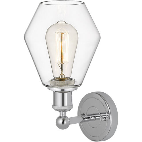 Edison Cindyrella 1 Light 6 inch Polished Chrome Sconce Wall Light in Clear Glass