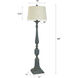 Bourgault 64 inch 150.00 watt Peacock Blue and Heathered Oatmeal Floor Lamp Portable Light