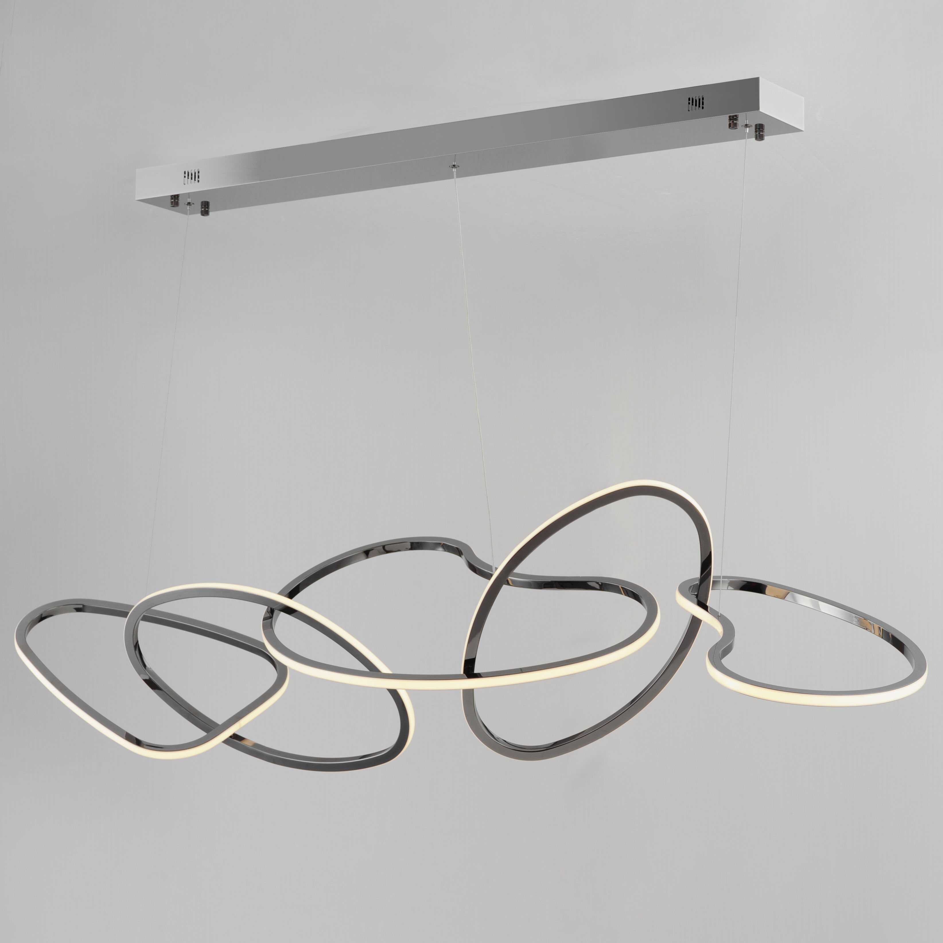 Unity LED 55 inch Black Chrome Linear Pendant Ceiling Light