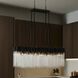 Matrix 6 Light 36.5 inch Matte Black and French Gold Linear Pendant Ceiling Light
