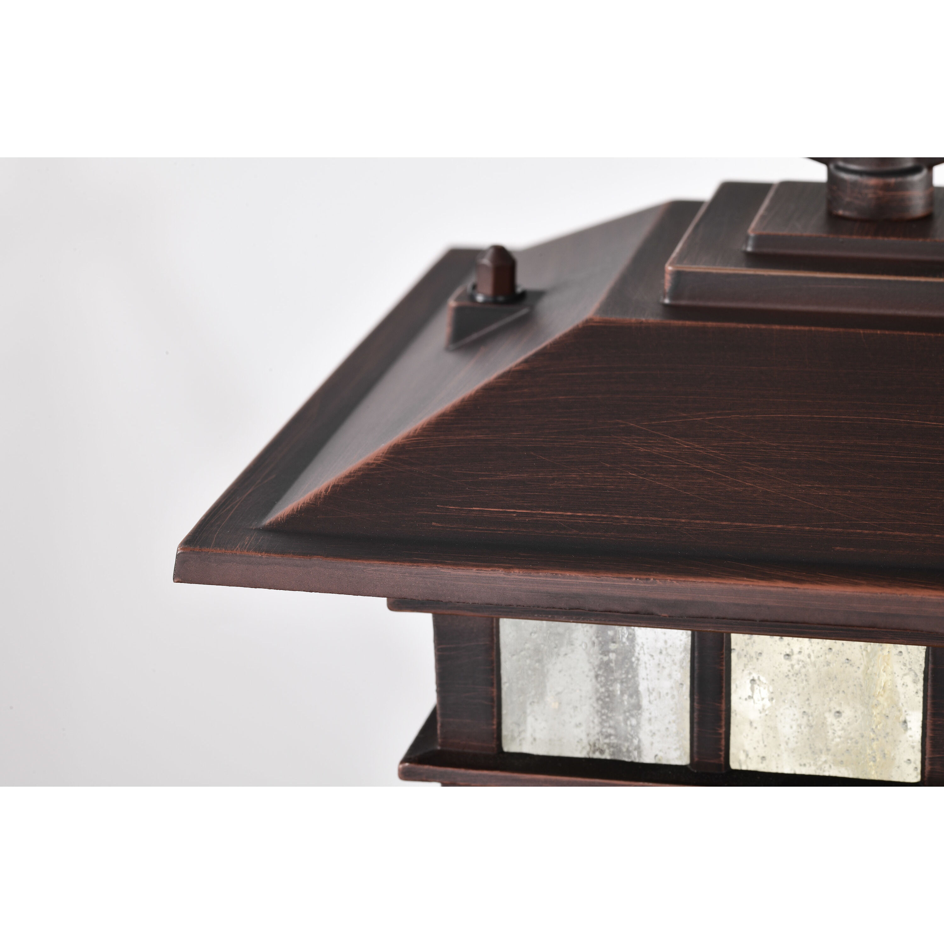 Cove Neck 14 inch Rustic Bronze Post Lantern, Small