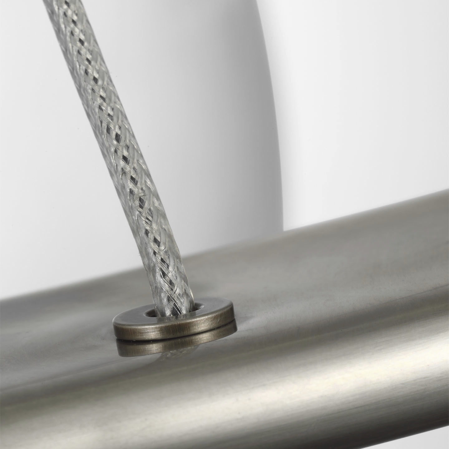 Barbara Barry Cosmos LED 27.5 inch Pewter Ring and Orb Chandelier Ceiling Light