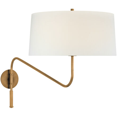 Thomas O'Brien Canto 17 inch 15.00 watt Hand-Rubbed Antique Brass Swinging Wall Light, Grande