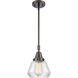 Franklin Restoration Fulton 1 Light 7 inch Oil Rubbed Bronze Mini Pendant Ceiling Light in Clear Glass