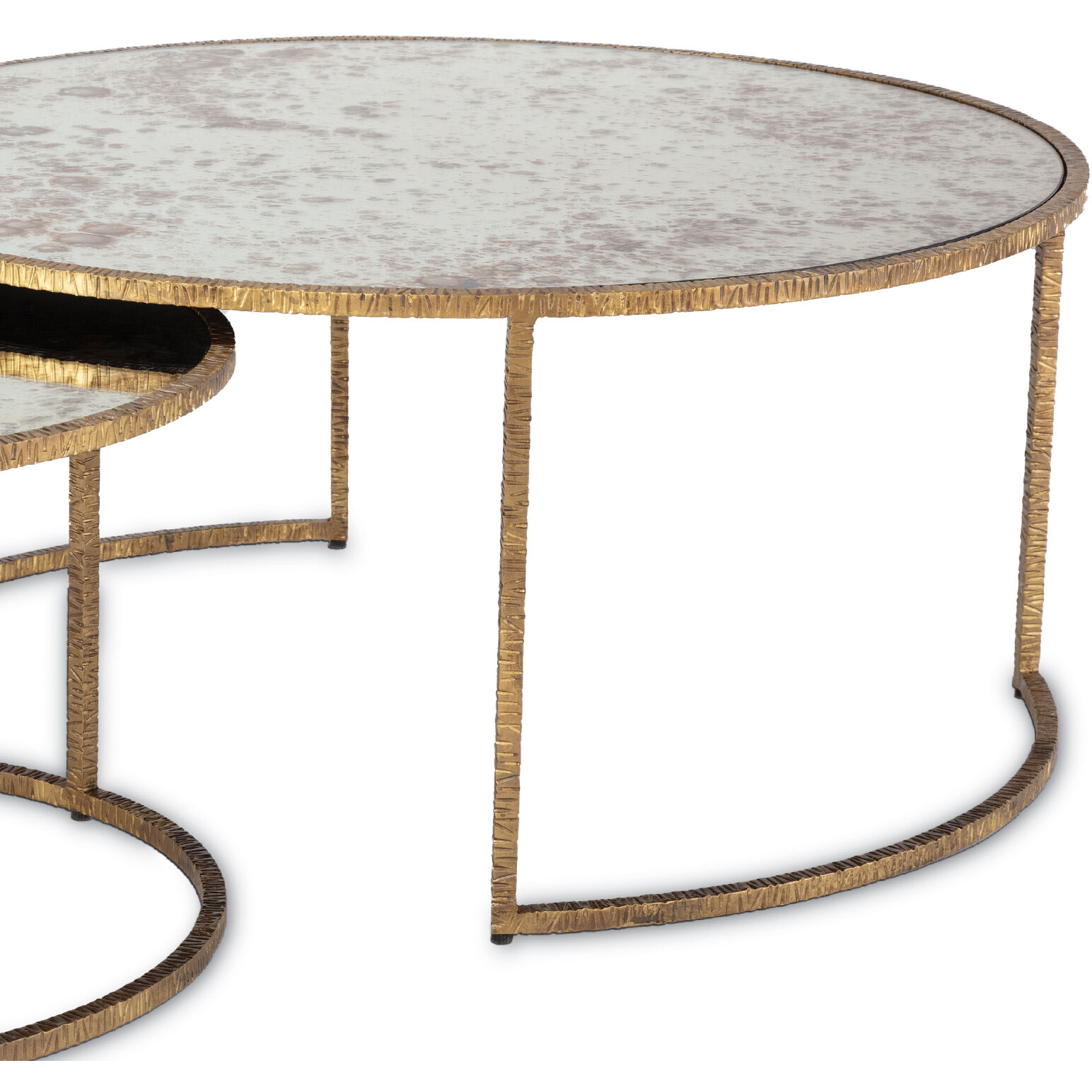 Anastasia 38 X 38 inch Gold Coffee Table, Cocktail Table