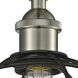 Lake Placid 1 Light 8 inch Satin Nickel Semi-Flush Mount Ceiling Light