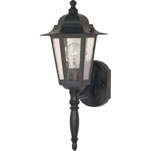 Central Park 1 Light 12 inch Textured Black Outdoor Wall Lantern
