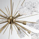 Blossom LED 46.6 inch Matte Black Linear Pendant Ceiling Light in 2700K LED, Oval Starburst