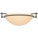 Moonband 1 Light 11.4 inch Black Semi-Flush Ceiling Light in Sand