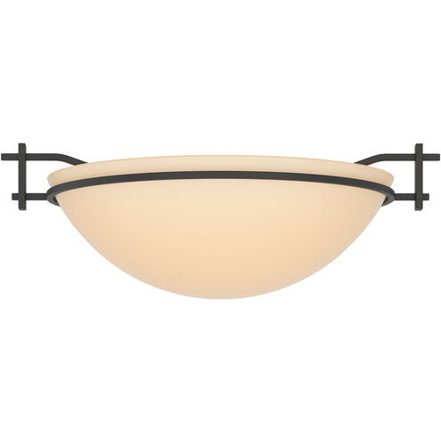 Moonband 1 Light 11.4 inch Black Semi-Flush Ceiling Light in Sand
