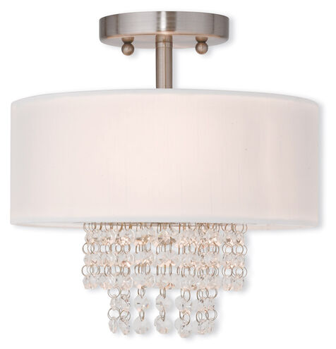 Carlisle 2 Light 11 inch Brushed Nickel Semi-Flush Mount Ceiling Light