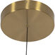 Thread 177.25 inch Brushed Gold Linear Pendant Ceiling Light in Remote Driver