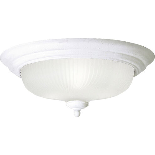 Swirled Glass 3 Light 15 inch Textured White Close-to-Ceiling Ceiling Light