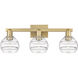 Arcadia Rochester 3 Light 24.88 inch Brushed Brass Bath Vanity Light Wall Light