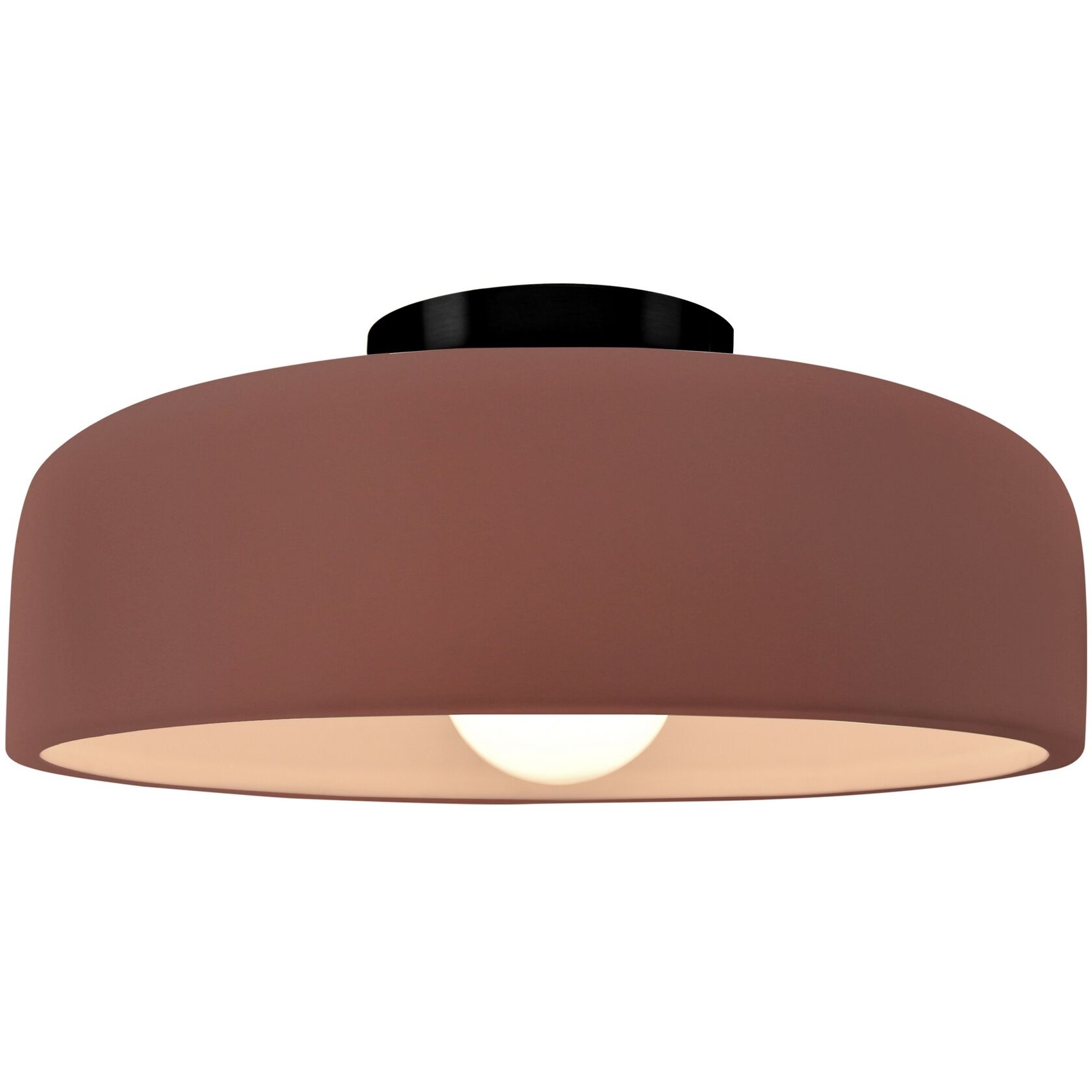 Radiance Collection - Spire LED 10 inch Canyon Clay Semi-Flush Ceiling Light, Form+Finish+Function