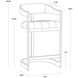 Beaumont 35.25 inch Stainless Steel / Cantina Magnetite Counter Stool