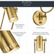 Ruehl 14 inch 9 watt Lacquered Brass Swing Arm Wall Sconce Wall Light