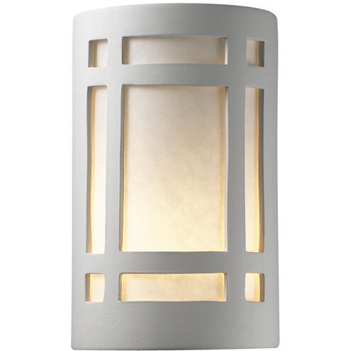 Ambiance LED 6 inch Antique Gold Wall Sconce Wall Light in 1000 Lm LED, White Styrene, Small