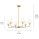 Pallas 6 Light 32.25 inch Brushed Natural Brass Chandelier Ceiling Light