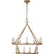 Chapman & Myers Darlana 20 Light 30 inch Gilded Iron Two-Tier Chandelier Ceiling Light, Medium