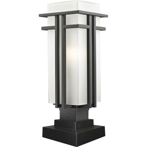Abbey 1 Light 21.75 inch Outdoor Rubbed Bronze Outdoor Pier Mounted Fixture