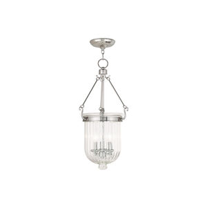 Coventry 3 Light 12 inch Polished Nickel Pendant Ceiling Light