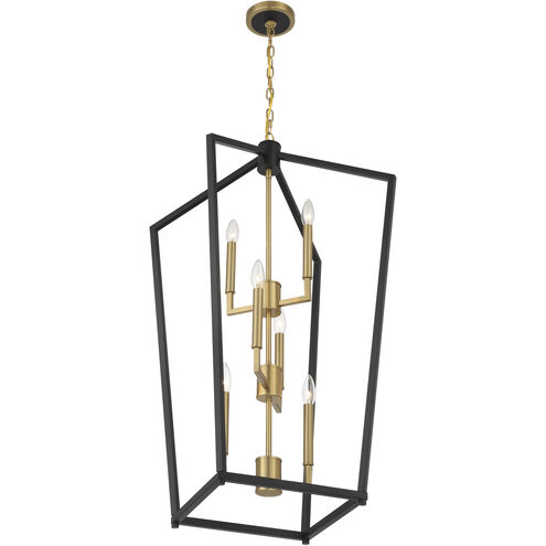 Colwick 6 Light 17.75 inch Matte Black and Signature Gold Pendant Ceiling Light