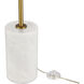 Orson 71 inch 7.00 watt Satin Brass with White Floor Lamp Portable Light