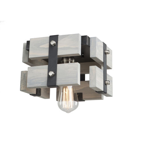 Barnyard 1 Light 9 inch Beach Wood Cage Flush Mount Ceiling Light