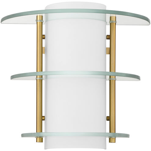 Newell 2 Light 10.25 inch Warm Brass Wall Sconce Wall Light
