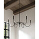 Tirrell 6 Light 34 inch Antique Black Chandelier Ceiling Light, Small