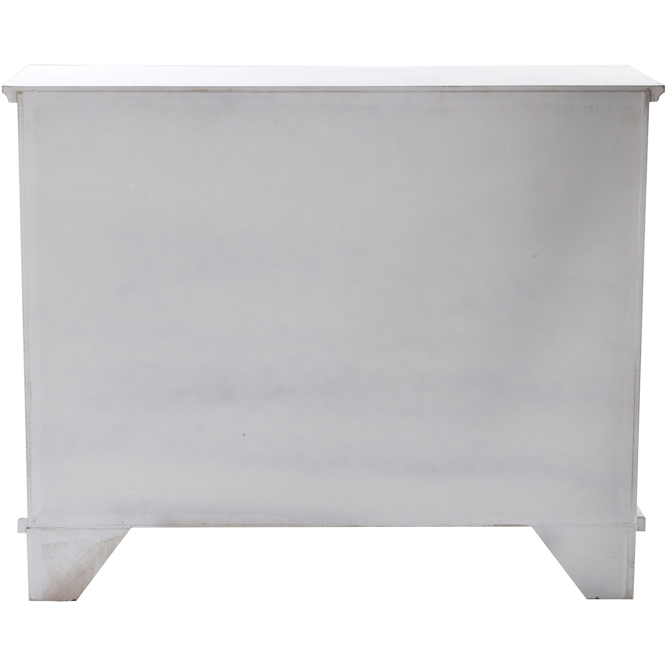 Shabby Antique White and Antique Brass Cabinet