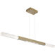 Axis LED 48.1 inch Gilded Brass Linear Pendant Ceiling Light in 2700K LED, Single Small Moda