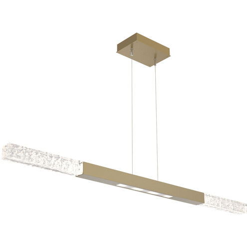 Axis LED 48.1 inch Gilded Brass Linear Pendant Ceiling Light in 2700K LED, Single Small Moda