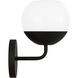 Alvin 1 Light 6.25 inch Midnight Black Bath Vanity Wall Light