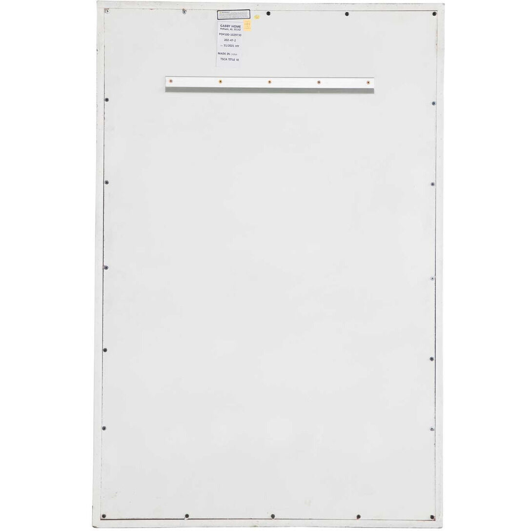 Maryland 42.5 X 28 inch Whitewashed Wood / Clear Mirror Mirror