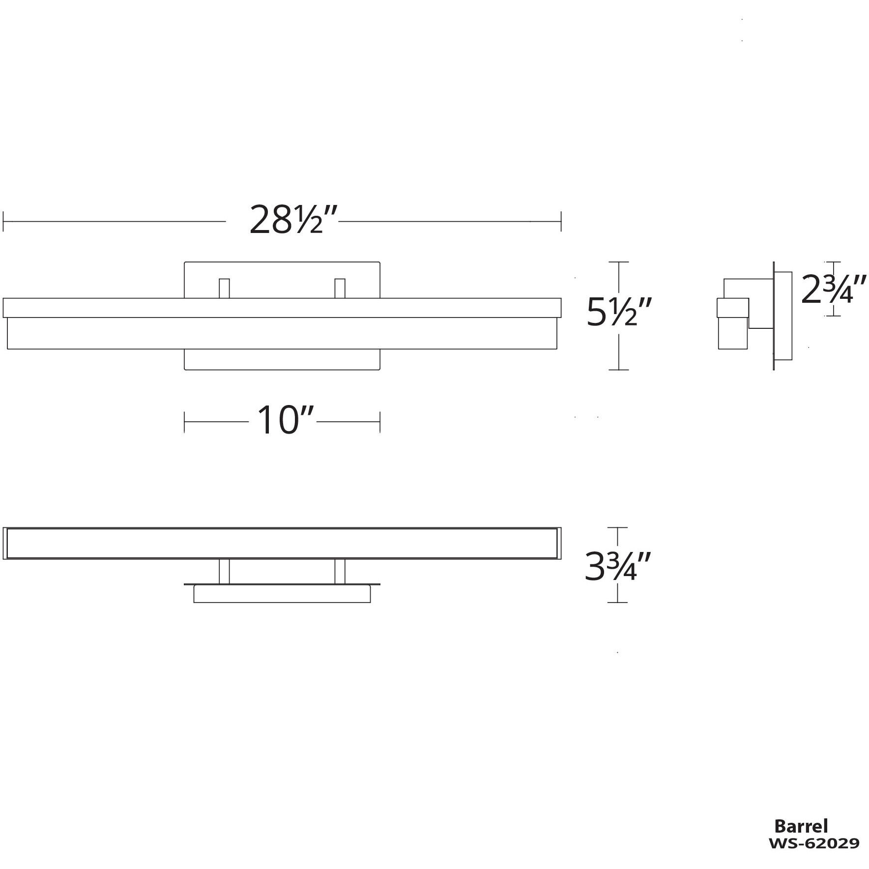 Minx LED 28.5 inch Aged Brass Bath Vanity & Wall Light in 29in.