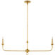 Nottaway 2 Light 40 inch Contemporary Gold Leaf Chandelier Ceiling Light