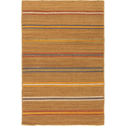 Miguel 36 X 24 inch Brown and Blue Area Rug, Wool and Cotton