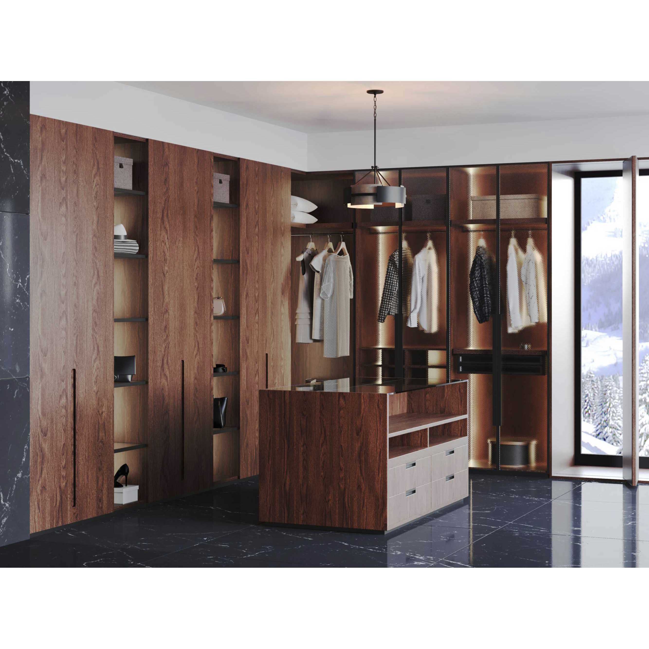 Lowery 3 Light 19 inch Matte Black Semi-Flush Mount Convertible Ceiling Light, Design Series